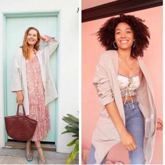 Anthropologie x Donni NWT Slouchy Striped Open Front Cardigan Women’s One Size - Picture 3 of 15